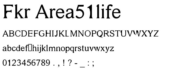 FKR Area51Life font